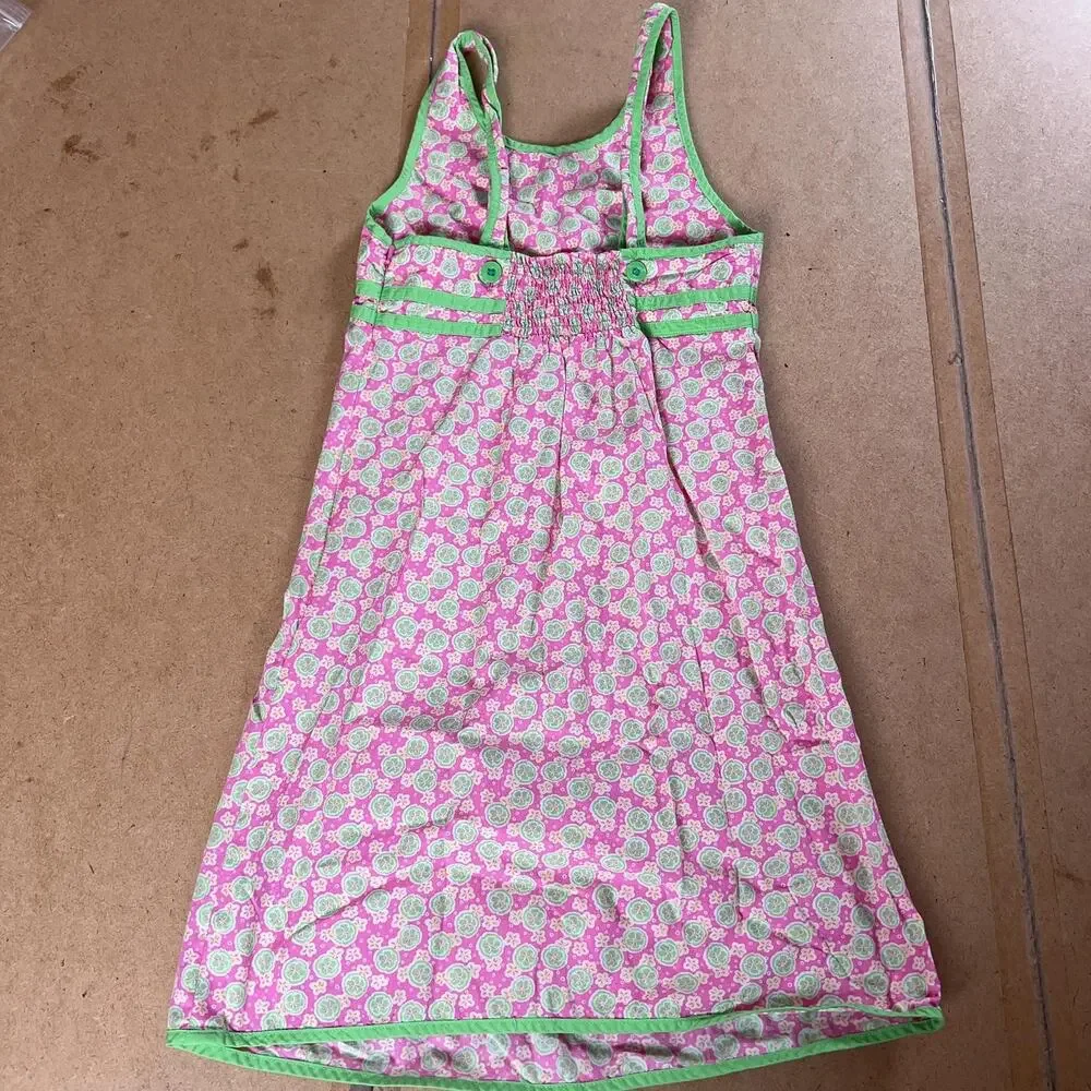 Dress Girls 8 Pink Floral Scoop Neck Pockets Elastic Waist Pullover Casual